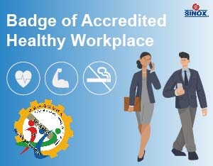 What is a Badge of Accredited Healthy Workplace? Which companies have been awarded the Badge of Accredited Healthy Workplace?