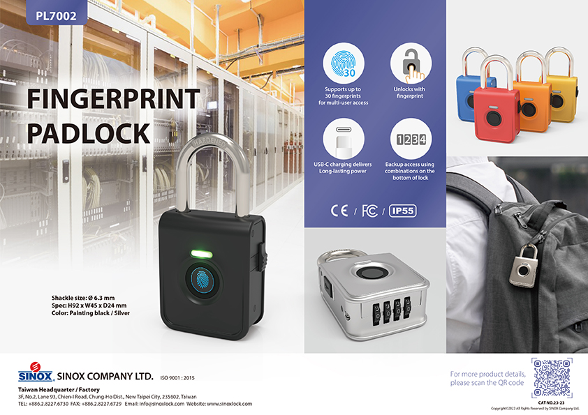 PL7002 Model Fingerprint Padlock