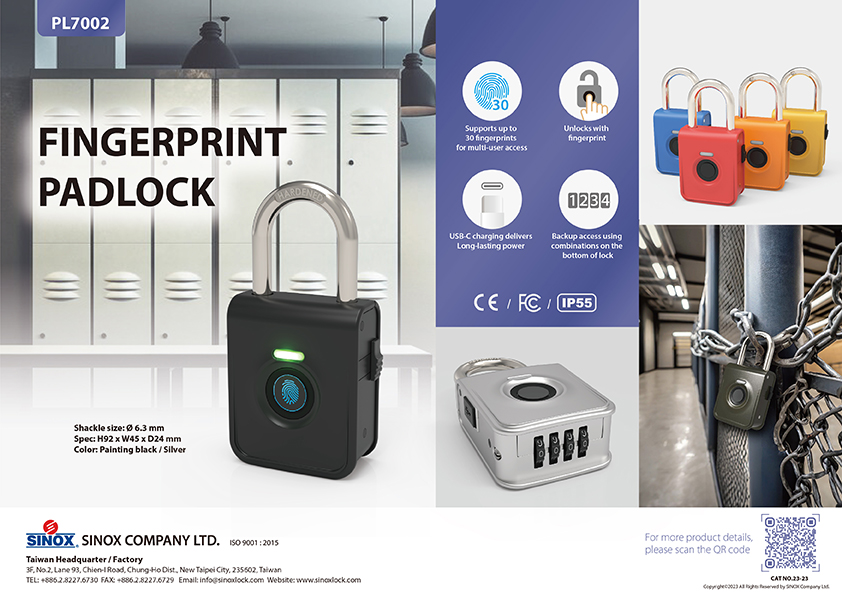 PL7002 Model Fingerprint Padlock